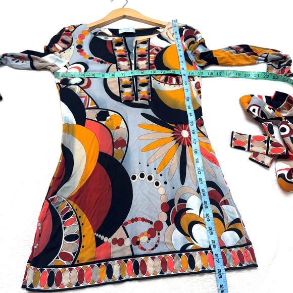Emilio Pucci Multicolor Abstract Print Mini Dress - Picture 3 of 10
